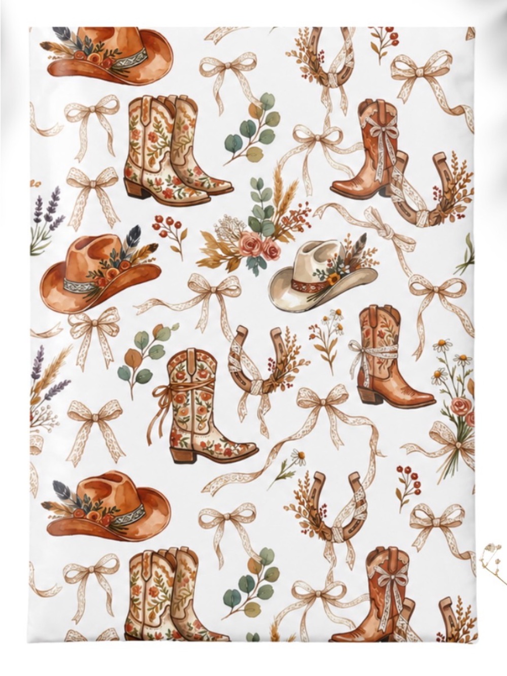 Western Cowgirl Boot Hat Poly Mailers 14x17 Shipping Bags 20 Count